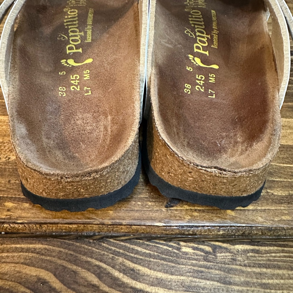 Papillio by Birkenstock Arizona Sandals Womens Size 7 EU 38 Floral Two Strap - Picture 5 of 7